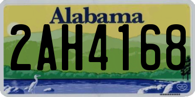 AL license plate 2AH4168