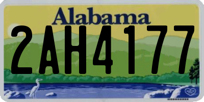 AL license plate 2AH4177