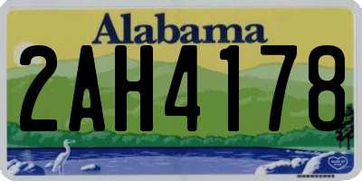 AL license plate 2AH4178