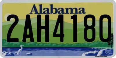 AL license plate 2AH4180