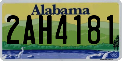 AL license plate 2AH4181