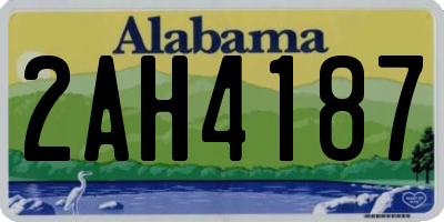 AL license plate 2AH4187