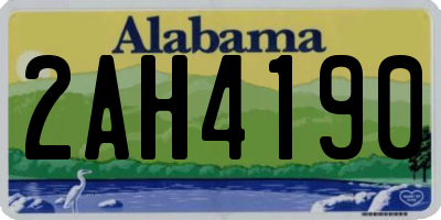 AL license plate 2AH4190