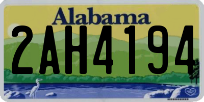 AL license plate 2AH4194
