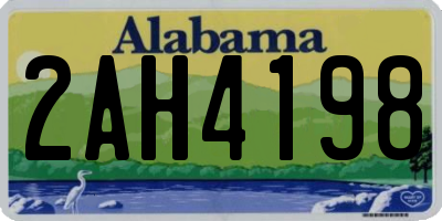AL license plate 2AH4198