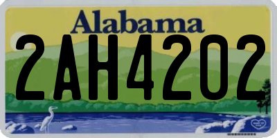AL license plate 2AH4202