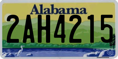 AL license plate 2AH4215