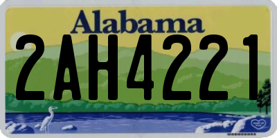 AL license plate 2AH4221