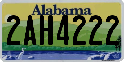 AL license plate 2AH4222