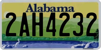 AL license plate 2AH4232