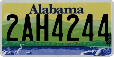 AL license plate 2AH4244