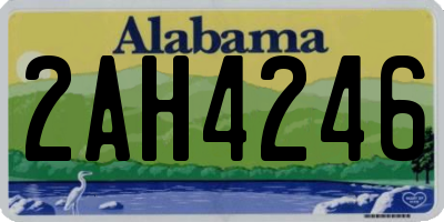 AL license plate 2AH4246