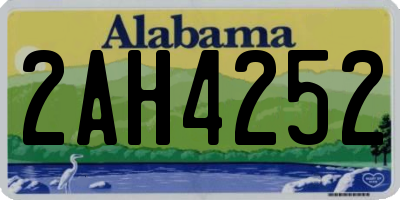 AL license plate 2AH4252