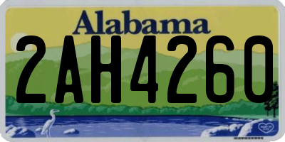 AL license plate 2AH4260