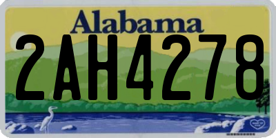 AL license plate 2AH4278