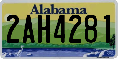 AL license plate 2AH4281