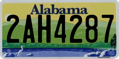 AL license plate 2AH4287