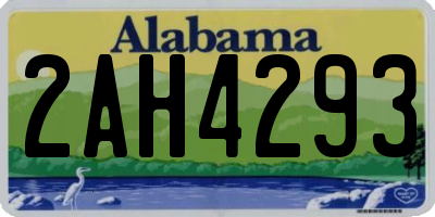 AL license plate 2AH4293