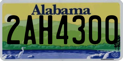 AL license plate 2AH4300