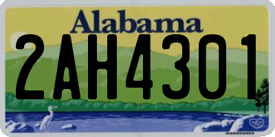 AL license plate 2AH4301