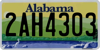 AL license plate 2AH4303
