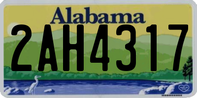 AL license plate 2AH4317