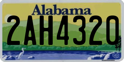 AL license plate 2AH4320