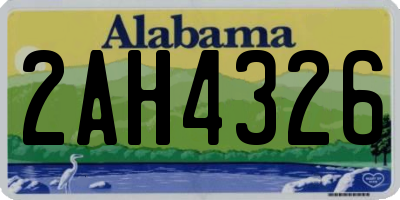 AL license plate 2AH4326