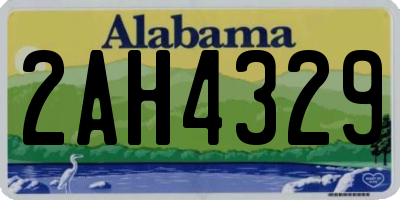 AL license plate 2AH4329