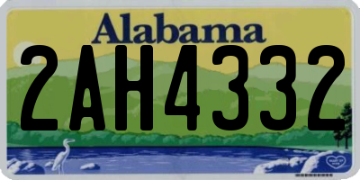 AL license plate 2AH4332