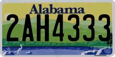 AL license plate 2AH4333
