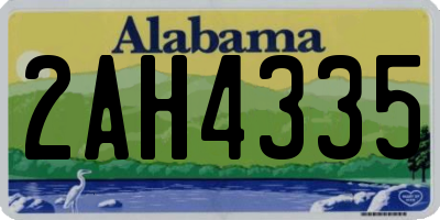 AL license plate 2AH4335