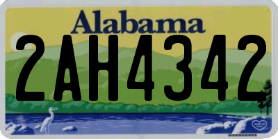 AL license plate 2AH4342