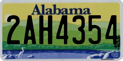 AL license plate 2AH4354