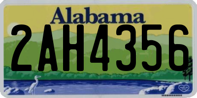 AL license plate 2AH4356