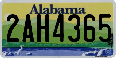 AL license plate 2AH4365