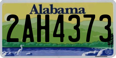 AL license plate 2AH4373