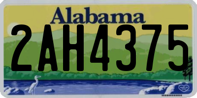 AL license plate 2AH4375