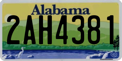 AL license plate 2AH4381