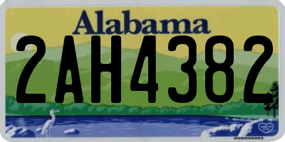 AL license plate 2AH4382