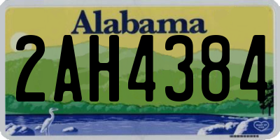 AL license plate 2AH4384