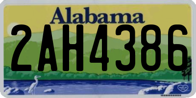 AL license plate 2AH4386
