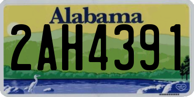 AL license plate 2AH4391