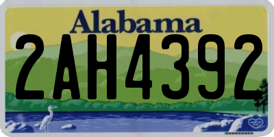 AL license plate 2AH4392