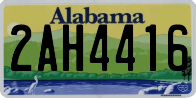 AL license plate 2AH4416