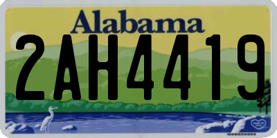 AL license plate 2AH4419