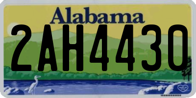 AL license plate 2AH4430