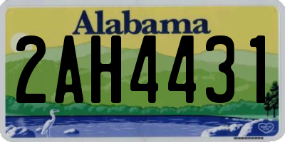 AL license plate 2AH4431