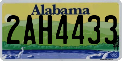 AL license plate 2AH4433
