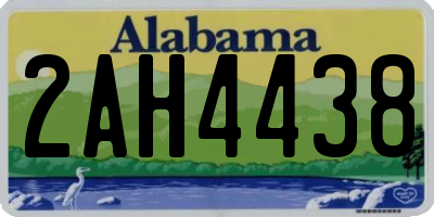 AL license plate 2AH4438
